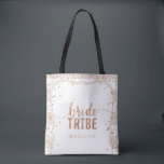 Sand Rand & Ro Guld Konfetti Bride Tribe Tygkasse<br><div class="desc">Rand Background färg kan ändras till vilken färg som helst! Klicka bara på färg i bakgrunden för att anpassa Link & Rulla och markera anpassningsbar färg för produktens fram- och baksida. Sand Rand & Ro Guld Konfetti Bride Tribe Monogram Tote bags- Med trendig penselskriptteckensnitt! ~ Kolla min butik för att...</div>