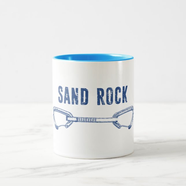 Sand Rock Alabama Klätterdrag för Klippklättring Två-Tonad Mugg (Center)