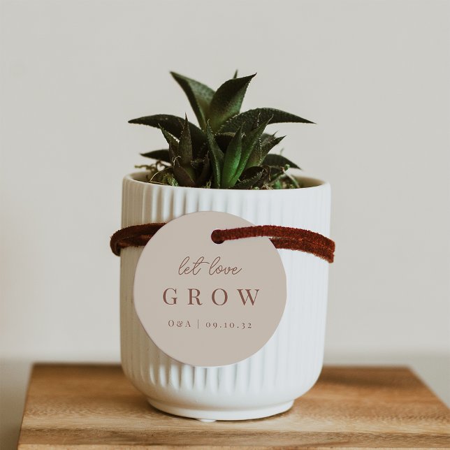 Sand & Rust | Låt Kärlek odla växter eller utsäde Gåvor Etiketter (Skapare uppladdad)