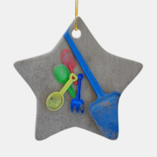 Sand Scoops, Kids Playground Beach Summer Julgransprydnad Keramik