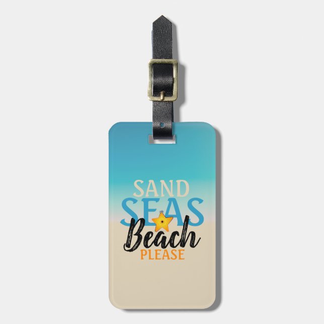 Sand Seas Beach Bagagebricka (Vertikal Framsida)