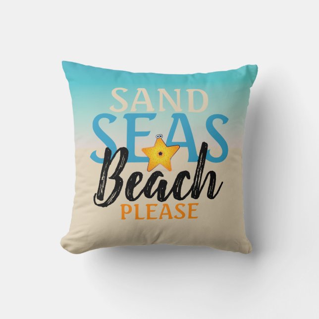 Sand Seas Beach Kudde (Framsida)