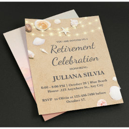 Sand Seashells Beach Pension Party Reklamblad