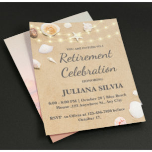 Sand Seashells Beach Pension Party Reklamblad
