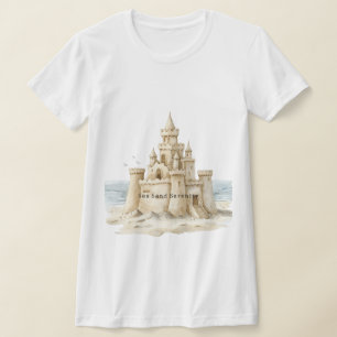 Sand Slott Strand Hav Sand Lugn T Shirt