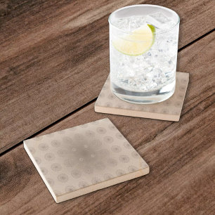 Sand-strand-blommigt, textil konst stenunderlägg