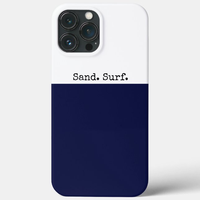 SAND SURFA Modern Mörk Navy White Färg Block (Baksida)