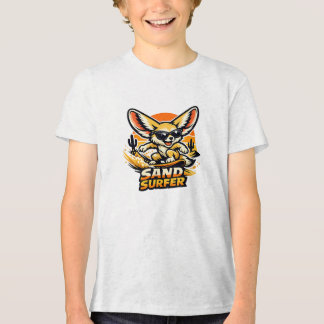 Sand Surfare Fennec Räv Öken Surfing Tecknad Desi T Shirt