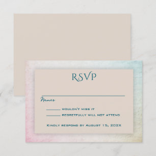 Sand Tan Enkla Närvarosvar RSVP OSA Kort