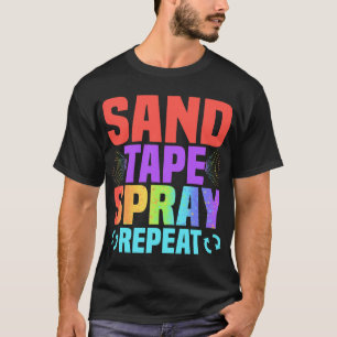 Sand Tape Spray Repeat Auto Body Technician Painte T Shirt