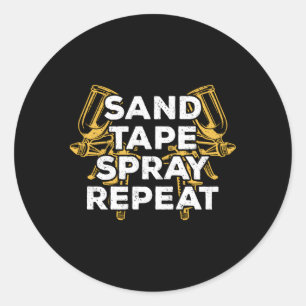 Sand Tape Spray Repetera den automatiska textmålar Runt Klistermärke