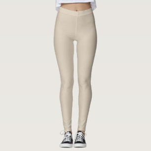 Sand Tone Beige Solid Färg Studio Clay MQ2-27 Leggings