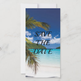 Sand Tropical Beach Wedding - Spara datum Tack Kort