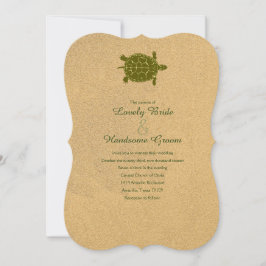 Sand Turtle Beach Wedding bjudande Inbjudningar