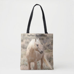 Sand Tvätta Basin Vild Horses Tygkasse