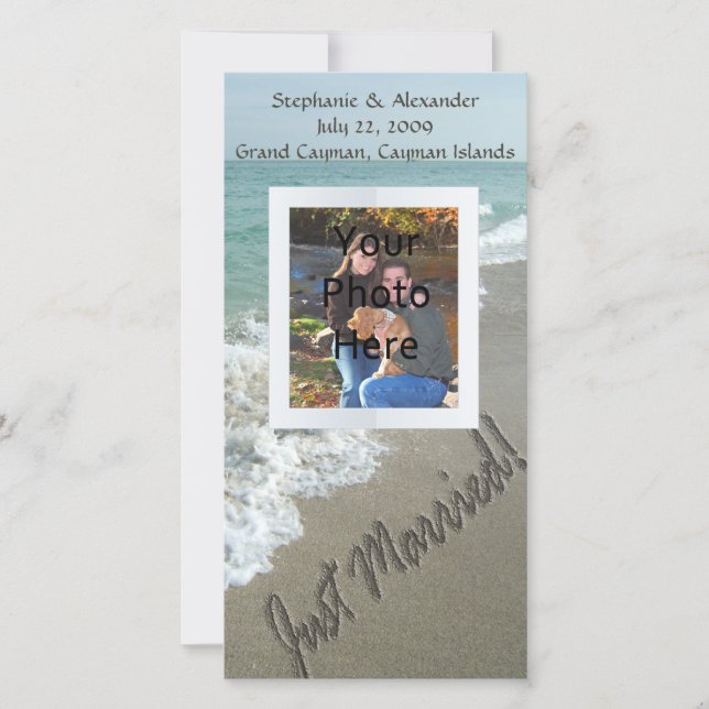 Sand Writing on the Beach, Ny gifta Meddelande (Framsida)