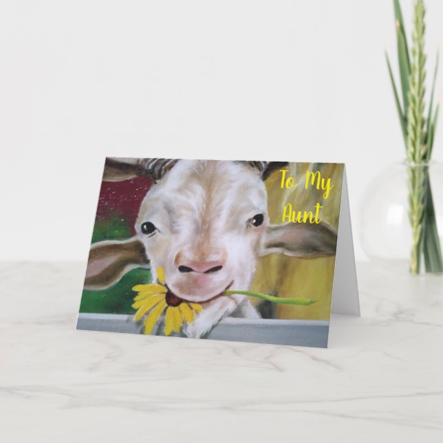 SÄNDA "KÄRLEK" TILL MIN MOSTER PÅ HENNES BIRTHDAY KORT (Framsida)