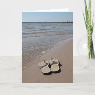 Sandaler på stranden kort