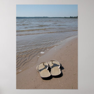 Sandaler på stranden poster
