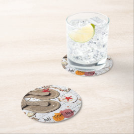 Sandaler, sjöar och stjärtar vid stranden underlägg papper rund