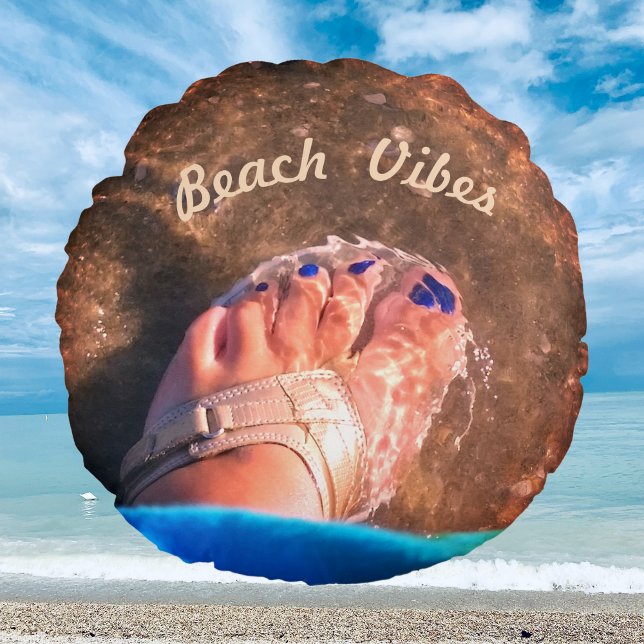 Sandals Beach Vibes Circular Pillow Rund Kudde (Skapare uppladdad)