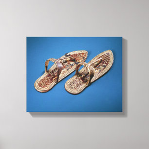 Sandals grav av Tutankhamun, nytt kungarike Canvastryck