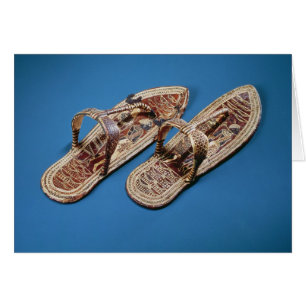 Sandals grav av Tutankhamun, nytt kungarike Hälsningskort