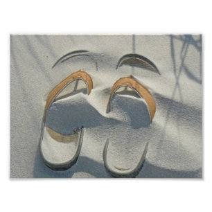 Sandals i Sandtrycket Fototryck