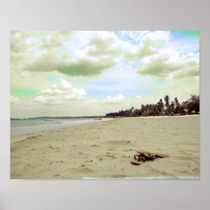 Sandals på Tropical Beach Poster
