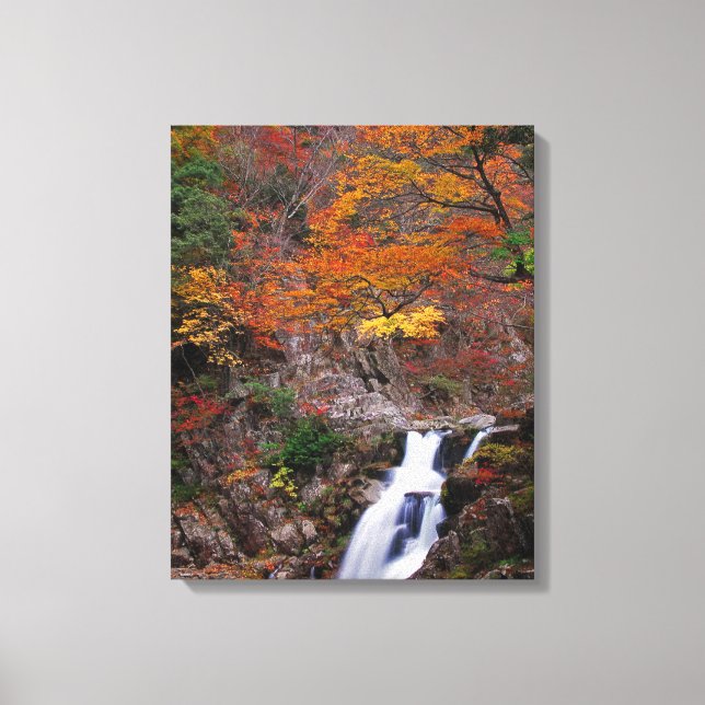 Sandankyo Waterfall på hösten Canvastryck (Framsida)