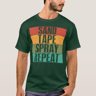 Sandape Spray Repeterande Automatisk Kaross Målare T Shirt