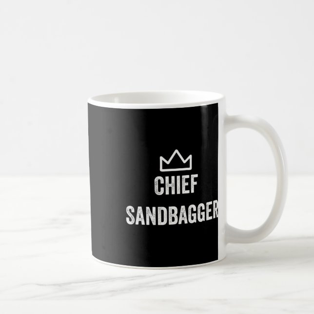 Sandbagger Gift för Golf Meme Bjj Chess Sand Kaffemugg (Höger)