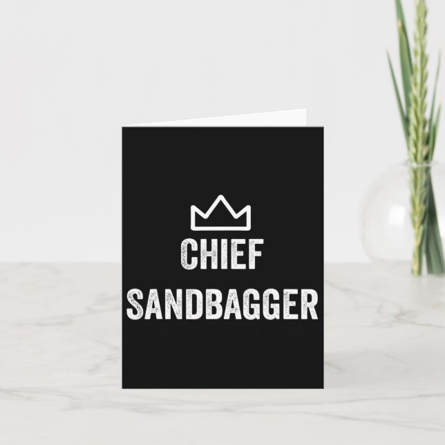 Sandbagger Gift för Golf Meme Bjj Chess Sand Kort (Framsida)