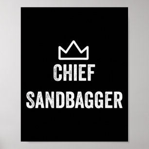 Sandbagger Gift för Golf Meme Bjj Chess Sand Poster