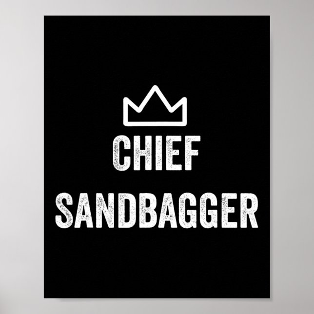 Sandbagger Gift för Golf Meme Bjj Chess Sand Poster (Framsidan)