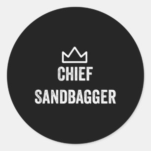 Sandbagger Gift för Golf Meme Bjj Chess Sand Runt Klistermärke