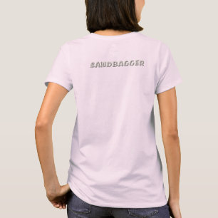 Sandbagger kvinnor livlig rosa T-shirt bak