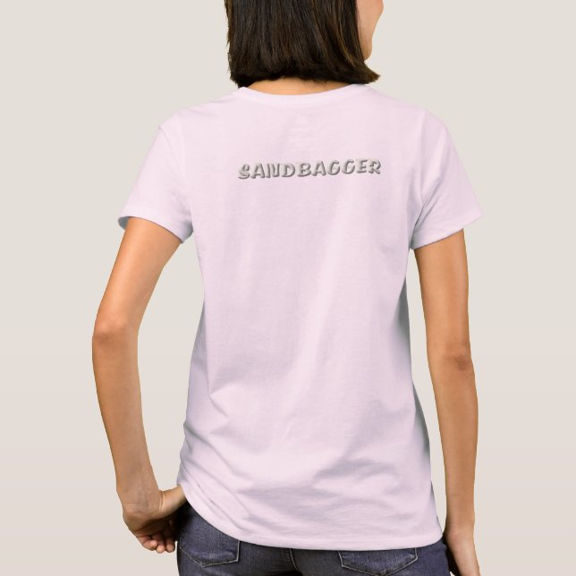 Sandbagger kvinnor livlig rosa T-shirt bak (Baksida)