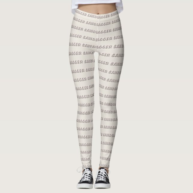 Sandbagger, vita sandbaljväxter leggings (Framsida)