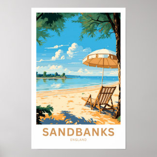 Sandbanks England Travel Skriv ut Poster