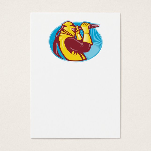 Sandblaster sandblästring, sandblaster-återförare visitkort (Framsidan)