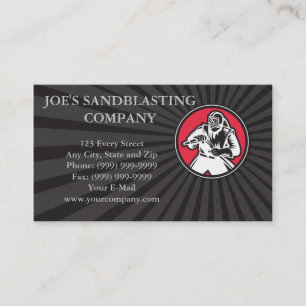 SandblasterSandblasting cirklar Retro Visitkort
