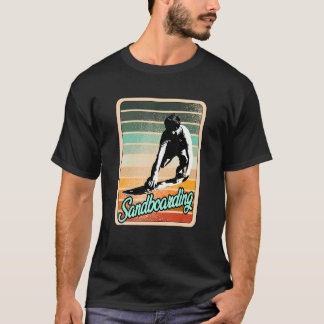 Sandboarding Roligt Sport Vintage Sunset Retro T Shirt