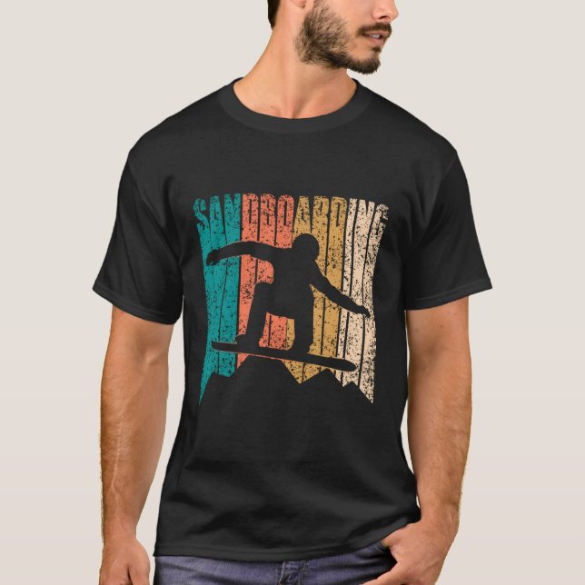 Sandboarding Sandboarder Sand T Shirt (Framsida)