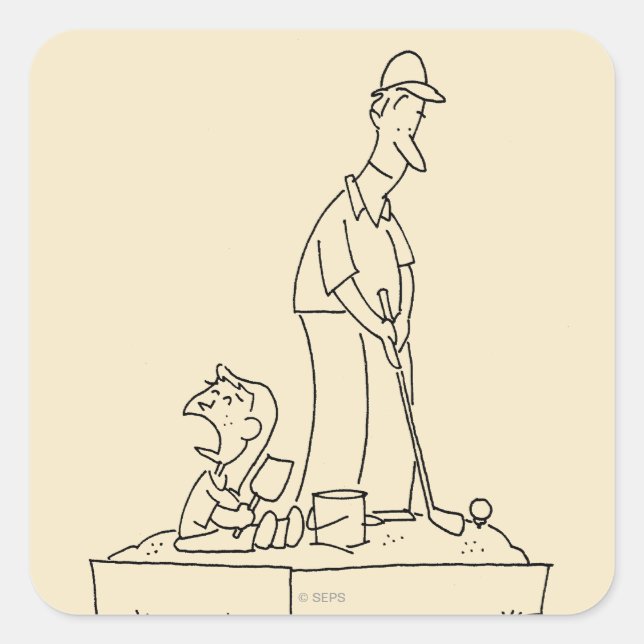 Sandbox Fyrkantigt Klistermärke (Framsida)