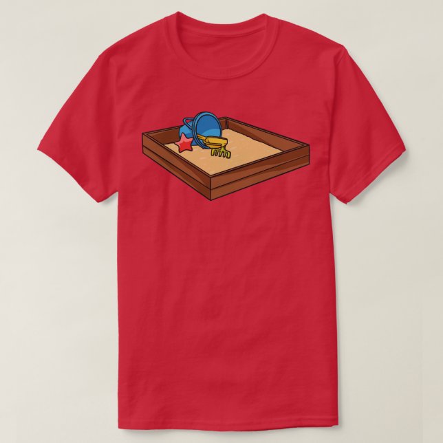 Sandbox och Leksaker Sandpit Sand T Shirt (Design framsida)