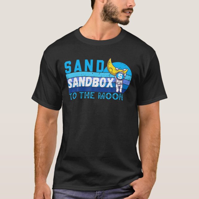 Sandbox till Måne, Sandbox Crypto, Sandbox Vinta T Shirt (Framsida)