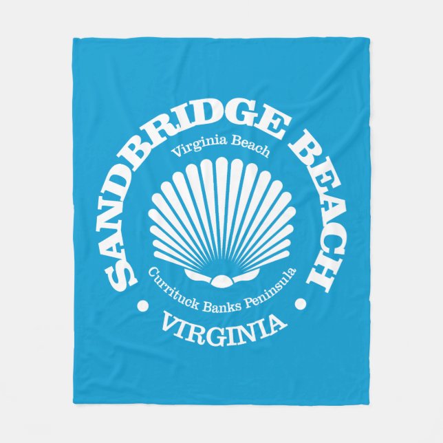 Sandbridge Beach (snigelskal) Fleecefilt (Framsidan)