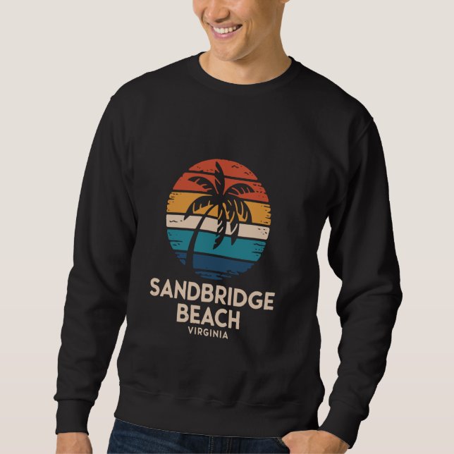 Sandbridge Beach US Virginia Lång Ärmad Tröja (Framsida)