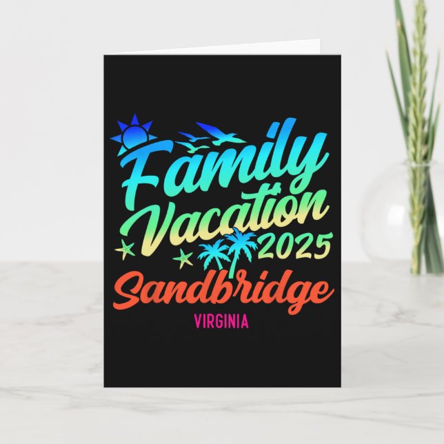 Sandbridge Beach Virginia Familjesemester Matchand Kort (Framsida)